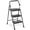Black, variant on SHOUFTW 3-Step Folding Ladder, 800 lbs Heavy Duty Steel, Anti-Slip Pedals for Home & Outdoor, Black