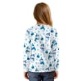 thumbnail image 2 of Xixirimido Snowman Stars Trees Blue Pattern Girls Long Sleeve Shirts Cute Kids Fashion Crew Neck Tunic Tops Tie-hem Tees for Fall Winter, Size 5-6, 2 of 7