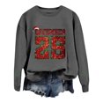 thumbnail image 5 of Fiaer Ladies Sweatshirts Christmas Sequin Letter Graphic Crew Neck Pullover Plus Size Long Sleeve Baggy Xmas Tops Grey L, 5 of 6