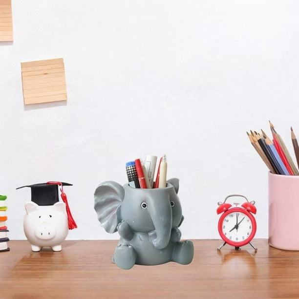 Portalápices de escritorio, porta lápices de mesa, organizador de escritorio con forma de de dibujos animados, suministros de oficina para el