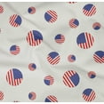 thumbnail image 4 of oneOone Organic Cotton Poplin Twill Fabric USA Flag Circles Country Flag Print Sewing Fabric BTY 42 Inch Wide, 4 of 4