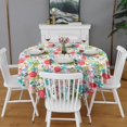 thumbnail image 2 of Pioneer Flower Floral Print Pattern Round Tablecloth 60"x60",Wrinkle Wipeable Table Cloth for Kitchen Dining Room Picnic Patio Party, 2 of 6