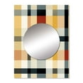thumbnail image 2 of Designart "Classic Plaid Elegance" Plaid Mirror Wall Decor - Vintage Cream Plaid Living Room Wall Mirror Art - 32" x 24" Inch, 2 of 5