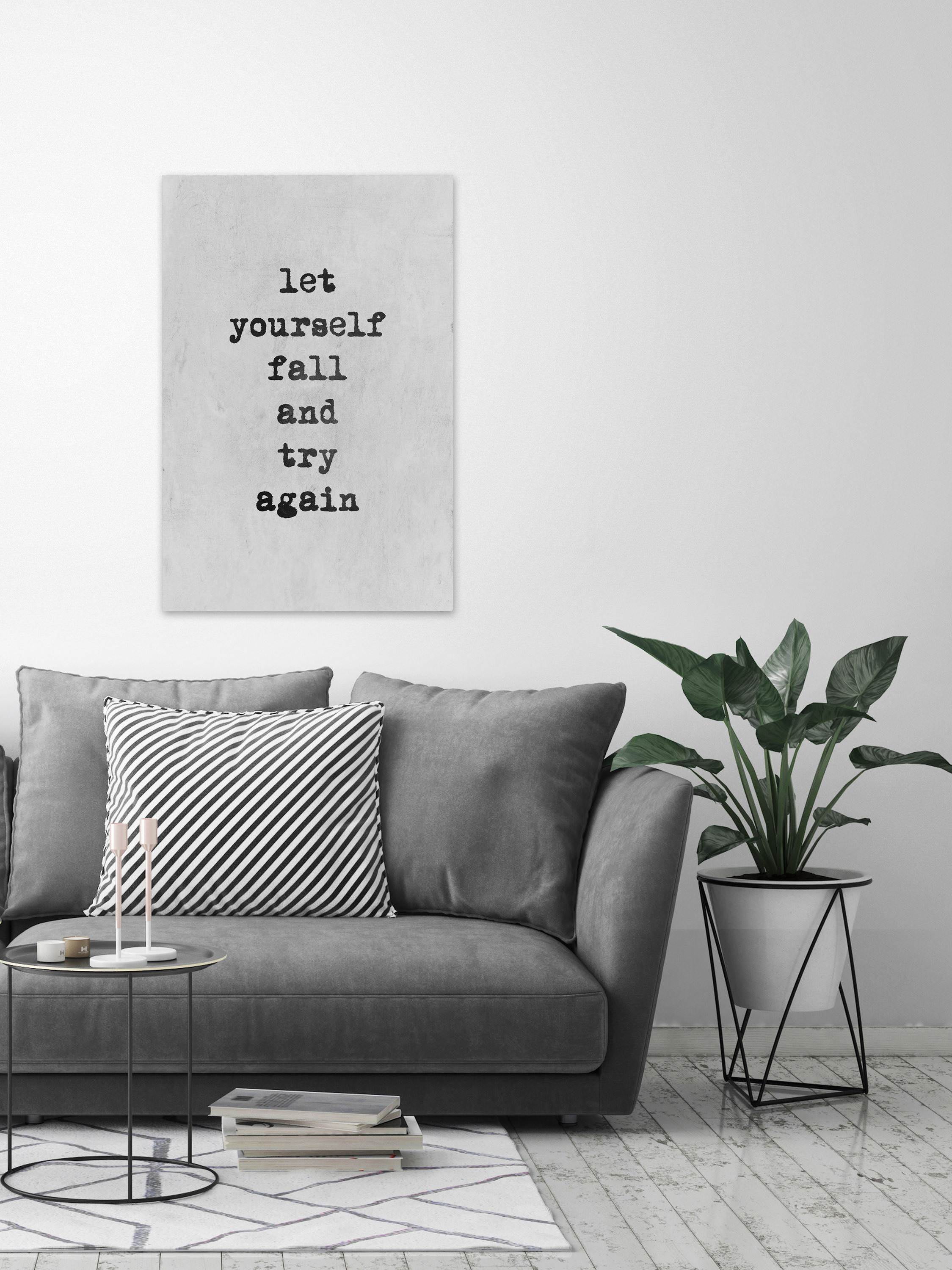 Try Again Painting Print on Wrapped Canvas