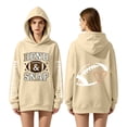 thumbnail image 6 of Football Sweatshirts Women Pullover Hoodies Cozy Outfits Game Day Sweatshirts Basic Tee Athletic Gym Shirts Soft Tunic Tops With Drawstring Plus Size Hooded Fall Fashion Must Haves Gift Khaki, 6 of 8