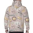 thumbnail image 7 of Wukai Safari Animals Print Men Hoodies Fleece Sweatshirts Long Sleeve Sweaters Pullover Fall Outfits Winter Clothes-Medium, 7 of 7