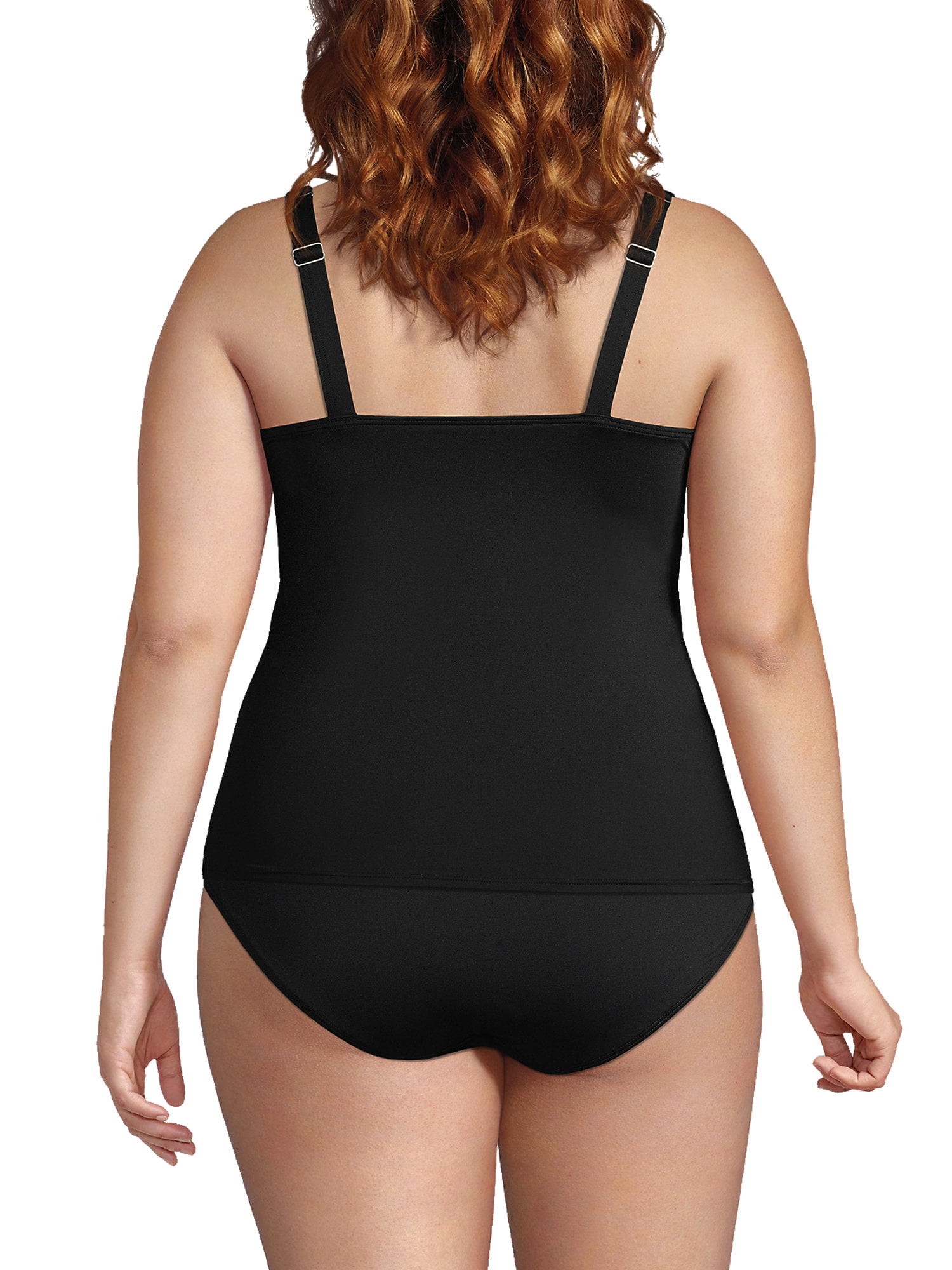 Lands' End Women's Plus Size Long Torso Square Neck Underwire