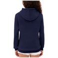 thumbnail image 3 of ZHOUCHANKIDS Weekend Casual Women's Hoodie Women's Fashion Hoodie Zipper Long Sleeved Top for Blue L, 3 of 8