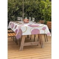 thumbnail image 2 of Outdoor Tablecloth with Umbrella Hole and Zipper, Pin Polka Dots Rectangle Table Cloth 54x80 Inch Waterproof Tablecloth, Modern Abstract Art Picnic Table Cover for Patio Camping, 2 of 7
