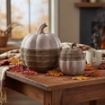 thumbnail image 6 of Ayieyill 2pcs Resin Pumpkin Decorations with Rattan Style Fall Decor Autumn Decor Thanksgiving Decorations for Home, 6 of 7