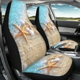 thumbnail image 3 of Yuyamidu 2 PCS Starfish Shell Car Seat Covers for Front Seat Cushion Beach Auto Seat Cover Seaside Car Bucket Seats Protective Covers Universal fit for SUV Sedan Van, 3 of 7