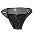 thumbnail image 2 of Mens Bikini Briefs Underpants Mesh See Through Pants Glitter XL, 2 of 8