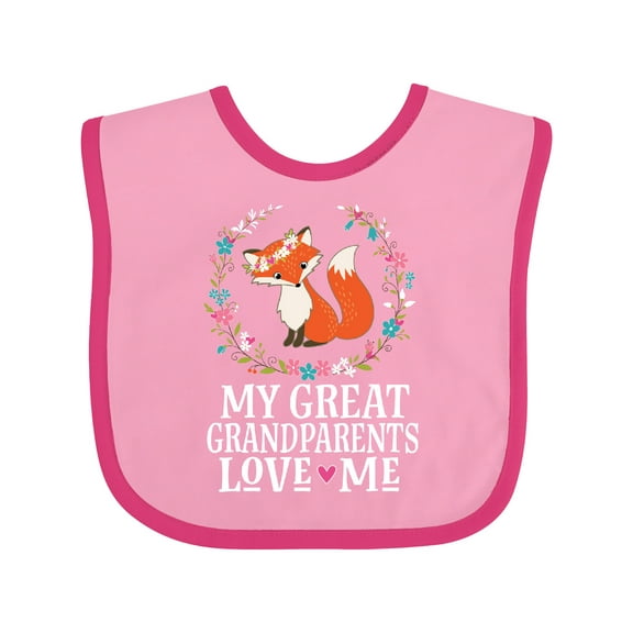 Inktastic My Great Grandparents Love Me Granddaughter Girls Baby Bib