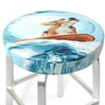 thumbnail image 3 of Lsque dog surfing on surfboard Pattern Round Bar chair cushion covers Velvet Fabric Premium Comfort Protects from Scratches and Stains for 14-17 Inch Chair-12 inch, 3 of 7