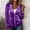 Purple, variant on Caywon Women's Velvet Zip Up Hoodie Long Sleeve Drawstring Hooded Jacket with Pockets Stretch Velour Casual Sweatshirt