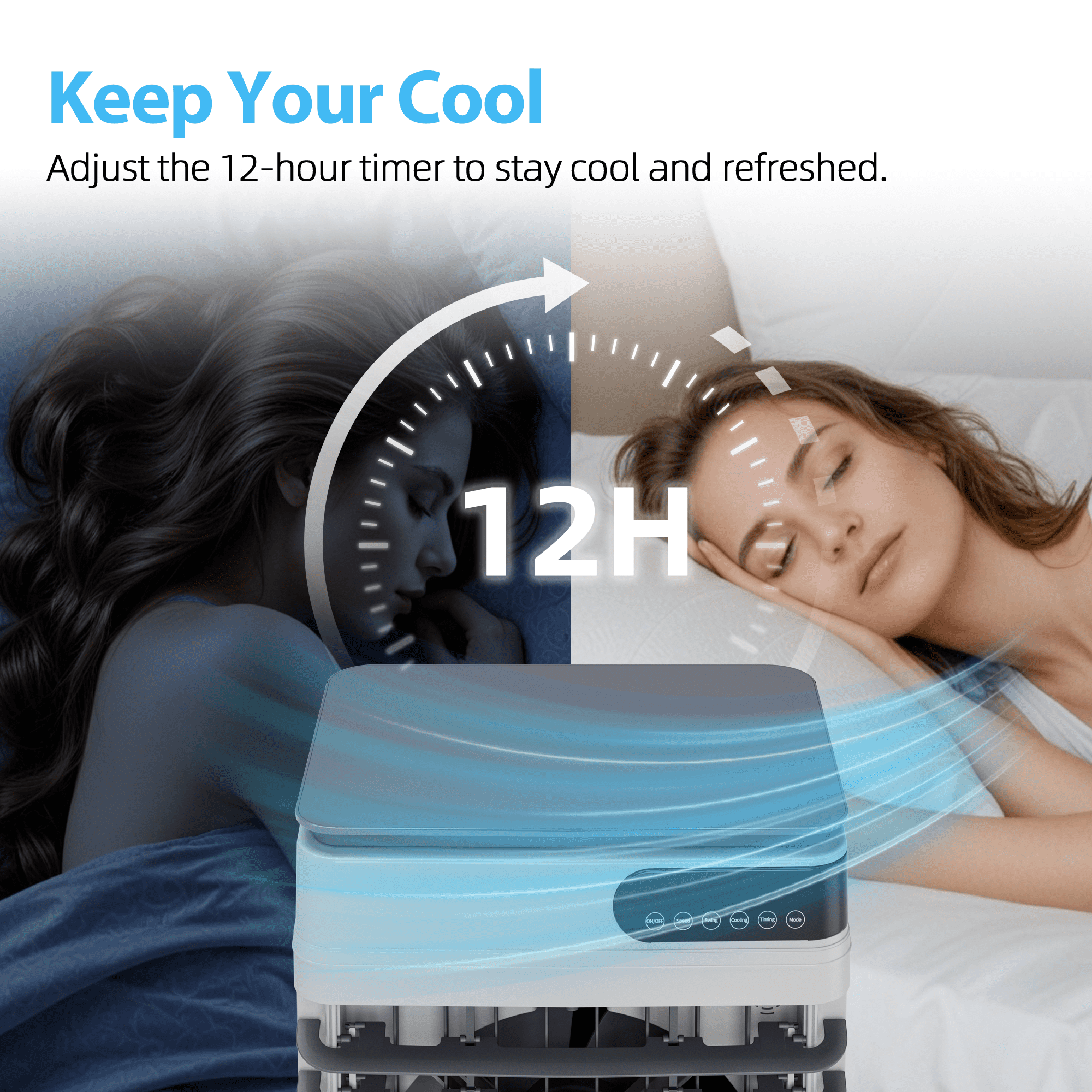 UrbanSync Evaporative Air Cooler, 3d Cooling, 8 Gallon Tank, 3 Speeds, 12 Hour Timer, 4 Ice Boxes, Indoor or Outdoor Use