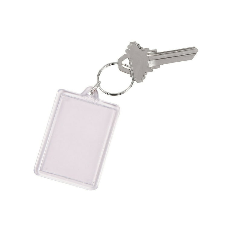 Fun Express Clear Plastic Keychain - Party Favors - 12 Pieces