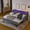 Gray, variant on Leumius Twin Size Upholstered Daybed with Trundle,Comfy Sofa Bed with LED Lights,Wireless Charging,Storage Adjustable Headboard,Beige