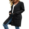 thumbnail image 3 of MesaSe Womens Long Sleeve Cable Knit Cardigan Sweaters Open Front Fall Outwear Coat, 3 of 8