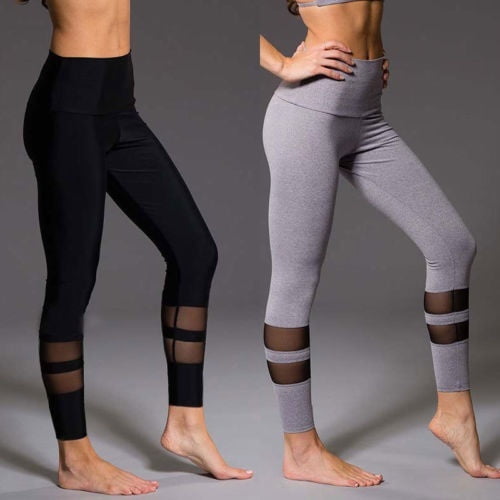 Women Stretch Fitness Yoga Leggings Gym Sports Workout Skinny Pants Trousers US 