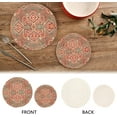 thumbnail image 4 of SKYSONIC Tribal Ethnic Graphics Pot Holders Trivets, 2 Pcs Heat Resistant Trivets,Traditional Art Cotton Thread Weave Mats for Hot Pads Pans Pot Bowl Teapot for Kitchen Decor, 4 of 7