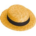 thumbnail image 1 of Adult Skimmer Hat Ricky Ricardo I Love Lucy Costume Natural Straw Color Summer, 1 of 1