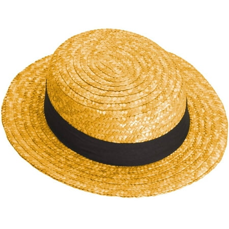 Adult Skimmer Hat Ricky Ricardo I Love Lucy Costume Natural Straw Color Summer