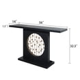 thumbnail image 6 of VELOVE Modern Black Console Table with Gold Accent - Luxury Entryway Sofa Table with Circular Metal Art Decor for Living Room, Hallway, 6 of 14