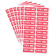 Try Me Stickers,Tester Sample Label for Cosmetics,Pink Sample Stickers,1.25x0.5 Inch,500 Pcs Per Pack