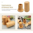 thumbnail image 6 of Toothpick Bottle Bucket Wooden Jar Toothpicks Cocktail Dispenser Holder Automatic Stand Storage Bamboo, 6 of 6