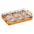 thumbnail image 3 of Rongfmy Compartment Serving Tray with Lid Appetizer Dessert Tray for Holiday Desktop 6 Compartments, 3 of 9