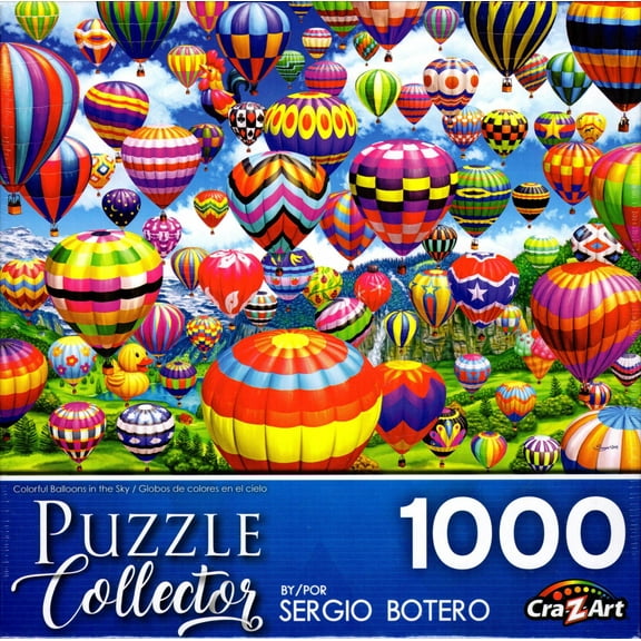 Rose Art Colorful Balloons in the Sky Jigsaw Puzzle