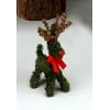 Club Pack of 12 Reindeer Christmas Figurines with Red Bows 4"