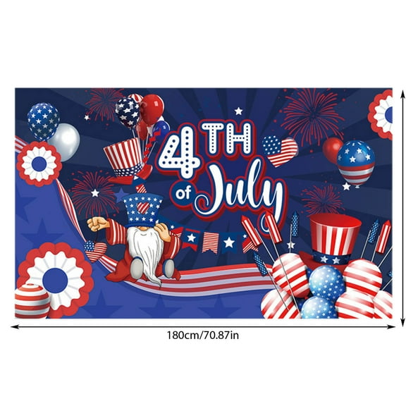 EUDIDV Patriotic Decor Background Fabric For Independence Day In The United States Holiday Decorations Party Streamers Photos Carnival Flags Supplies Party Supplies​