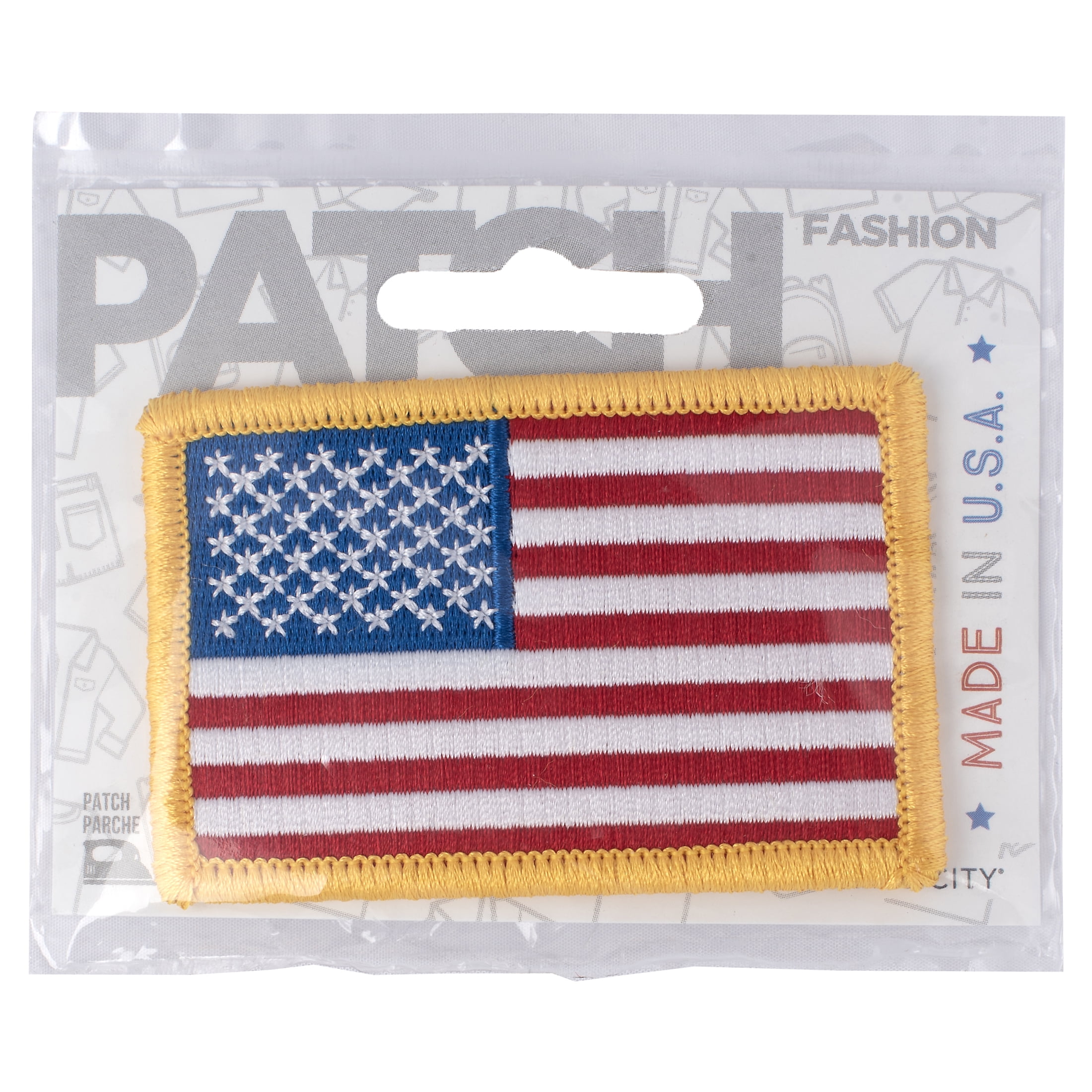 (6 pack) Simplicity Flag Iron-on Applique, Red, White and Blue Fashion Patch