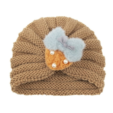 

Girls Sun Hat Winter Knit Boys Warm Cap Lovely Headwear Summer Hat Gray One Size