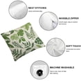 thumbnail image 4 of CMMY Sage Green Leaf Plant Pillow Covers Set of 2 Tropical Fern Herbs Botanical Leaves Floral Decorative Pillow Cases Vintage Cushion Case Farmhouse Home Decor for Couch Sofa Porch Outdoor, 4 of 6
