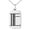 Silver, variant on Stainless Steel Letter E Initial Metro Retro Monogram Engraved Small Rectangle Dog Tag Charm Pendant Necklace