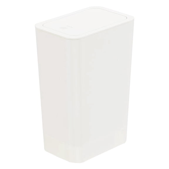 Kilougeis Bathroom Trash Can with A Hinged Lid and A Up Cover Made of Plastic Suitable for Toilets Bedrooms Living Rooms Black Clearance