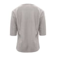 thumbnail image 6 of Women's Short Sleeve Structure Breathable Plain Sports Shirt For Tennis Summer Fitness Casual Business Top,White,L, 6 of 6