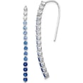 thumbnail image 1 of 14K White Gold Diamond And Sapphire Earrings (44 X 3) Made In India em4318-sa-025-wa, 1 of 5