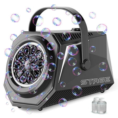 TINANA Bubble Machine Automatic Bubble Blower for Kids, 20000+ Big Bubbles Per Minute, Batteries Bubble Maker for Indoor Outdoor Birthday, Wedding, Parties, Gifts-Black