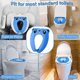 thumbnail image 4 of Toilet Seat Reducer for Children - Travel Foldable Toilet Seat Portable Potty Seat for Babies Kids (Blue), 4 of 5