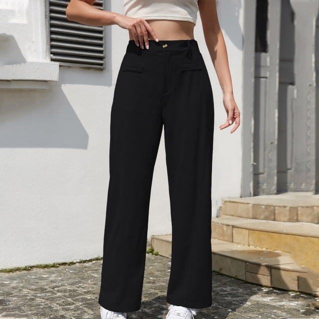 TaTaai Women's Solid Color Corduroy Sweatpants Elastic Waist Long Trousers with Pockets Casual Loose Sport Pants for Daily Outdoor Wear Gift