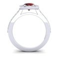 thumbnail image 4 of 1.35 Ct Natural Diamond Garnet Gemstone Sparkle Anniversary Ring for Women Solid 18K White Gold Size 8 by Diamond-Capitals, 4 of 8