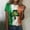 Green, variant on Levmjia Shirts for Women Casual Summer Tops Short Sleeve St. Patrick's Day Fashion Women's Round Neck Casual Short Sleeve Printed Ladies Tops Blouse Green