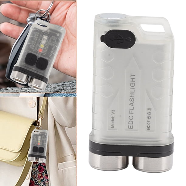 Mini Llavero Ligero EDC, Pequeña Linterta USB, Luces Portátiles, Llavero Magnético Para Reparación, Luz de Serverismo V3, Perímetro de Inundació