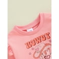 thumbnail image 5 of FEORJGP Little Girls 2 Piece Western Outfits 3M 6M 12M 18M 2T 3T Toddler Baby Ruffles Long Sleeve Sweatshirts Letter Print Pullovers Crew Neck Tops anweet Casual Cute Clothes for Spring Fall, 5 of 7