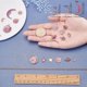 thumbnail image 3 of Kit para hacer 10 pares de aretes de estrella y luna, esmaltados, planos, redondos, con forma de corazón, anillos de unión y accesorios para aretes., 3 of 9