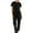 Black, variant on Simua Womens Dressy Jumpsuits Casual One Piece Outfit Zipper Up Short Sleeve Wide Leg Long Pants Romper